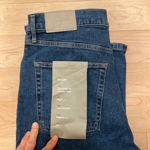 Everlane cheeky jean. See pics, NWT-bought wrong size. Size 30. Blue wash.